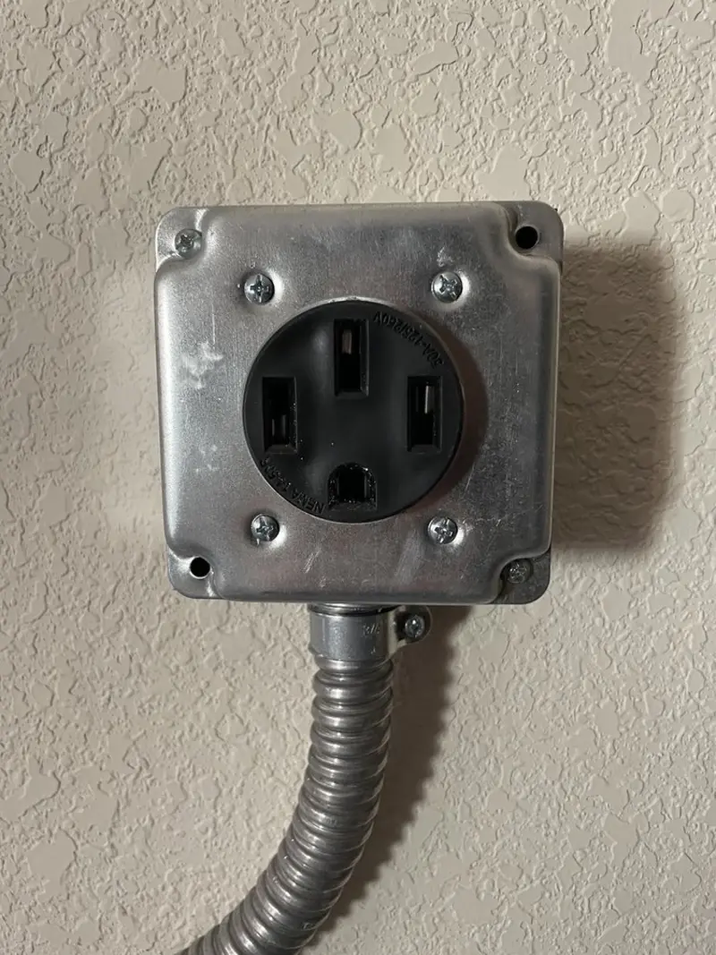 NEMA 14-50 outlet installed for Smart Home Electrical in Bothell